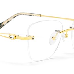 Seth Rectangle Gold Glasses5
