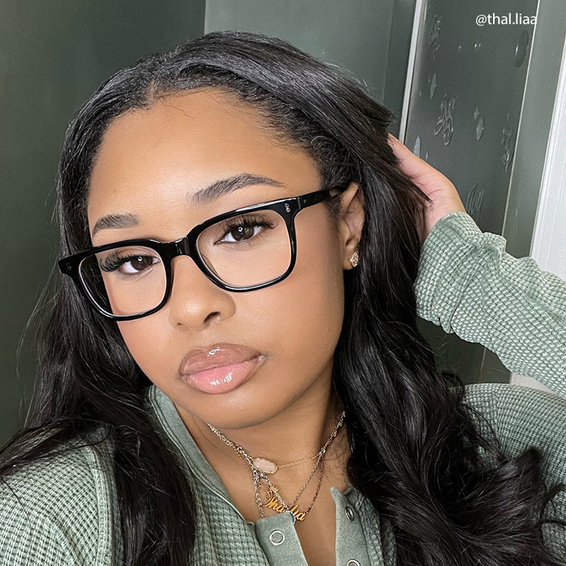 Lamont Rectangle Black Eyeglasses and Glasses Frames6