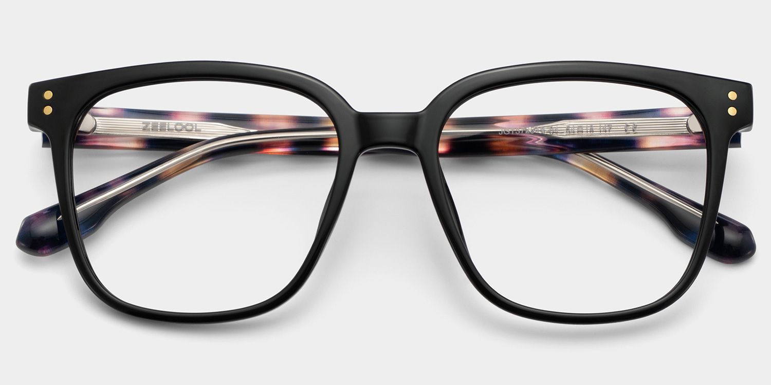 Donnalyn Black Square Natural Eyewear | ZEELOOL1