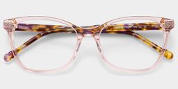 Marigold Pink Tortoise Rectangle Glasses2