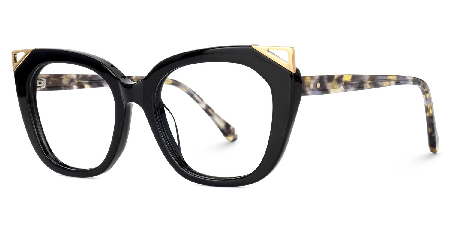 Hellena Cateye Black Fashion Glasses for Ladies | ZEELOOL UK1