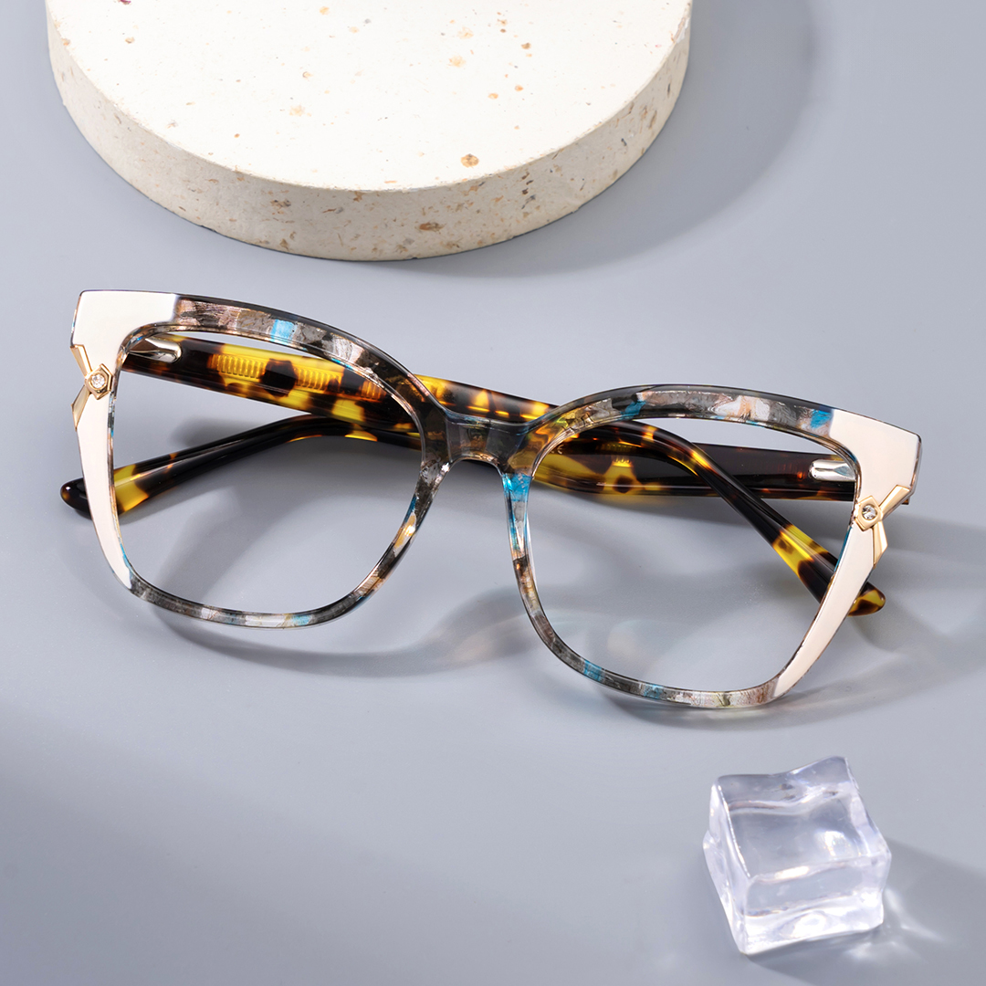 Women's Floral Cat Eye Shape Eyeglasses Online | ZEELOOL UK1