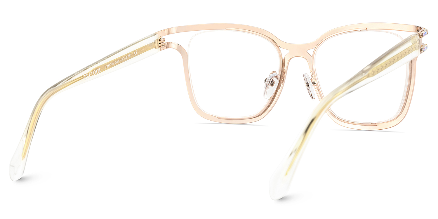 Shine Square Gold Glasses5