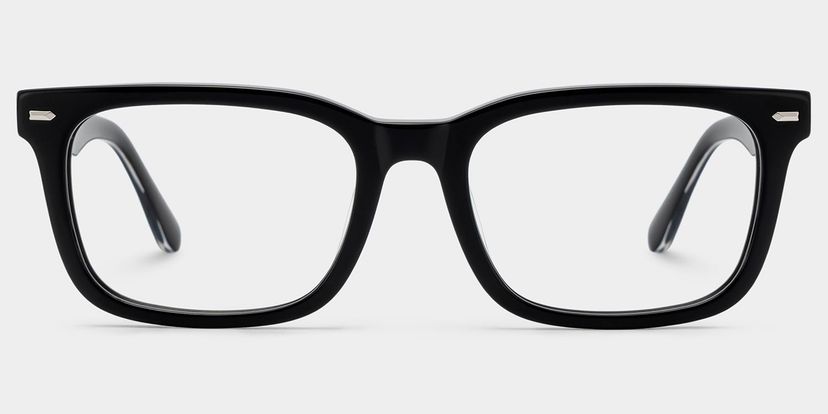 Patrick Rectangle Black Glasses