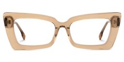 Newell Rectangle Brown Glasses0