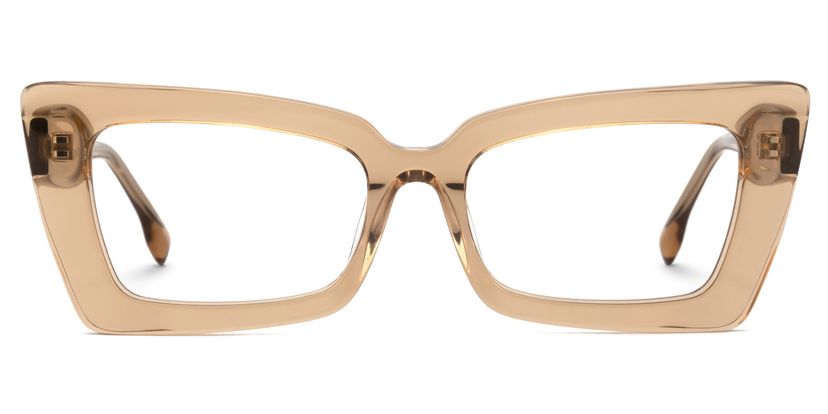Newell Rectangle Brown Glasses