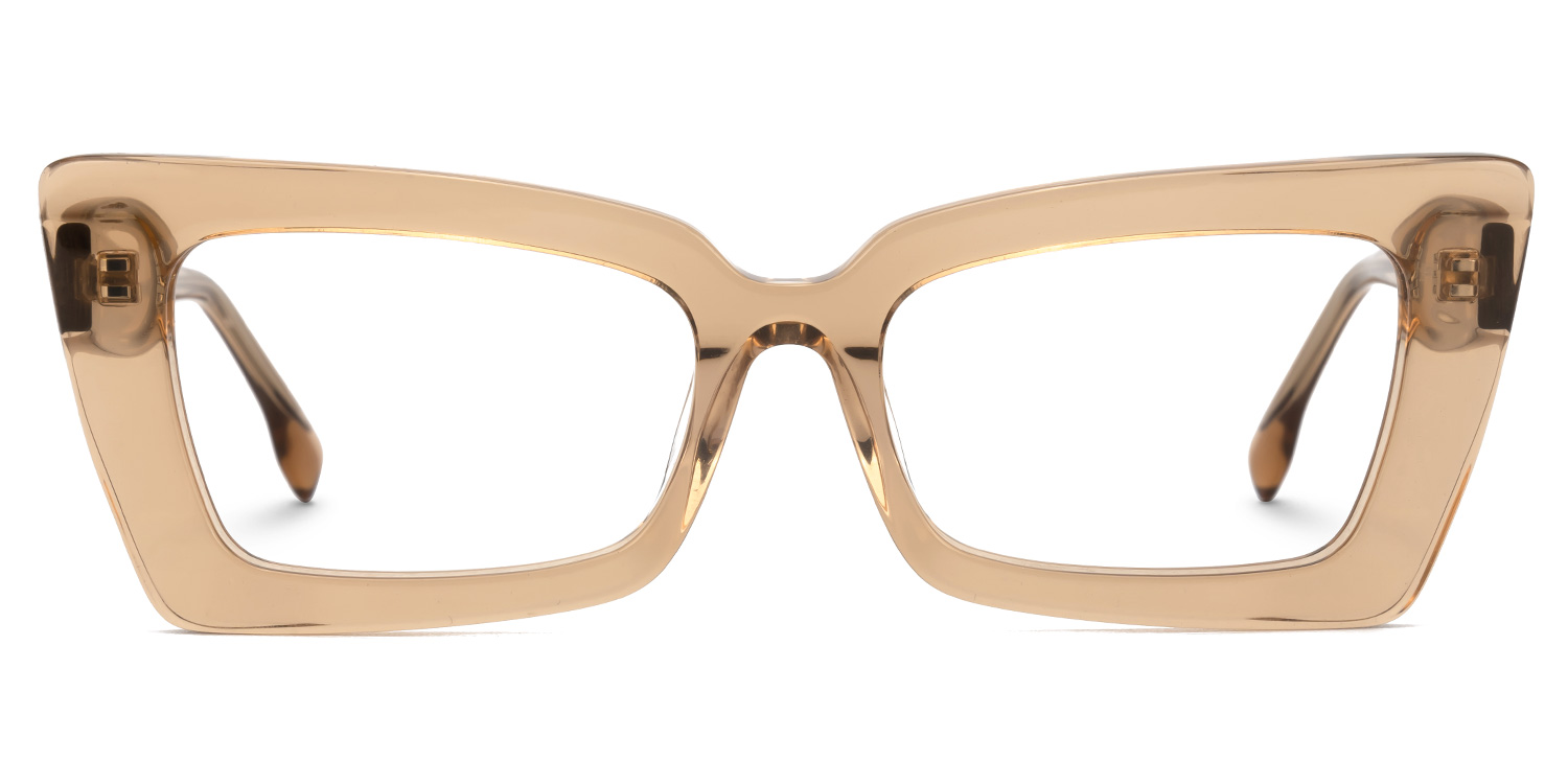 Newell Rectangle Brown Glasses0