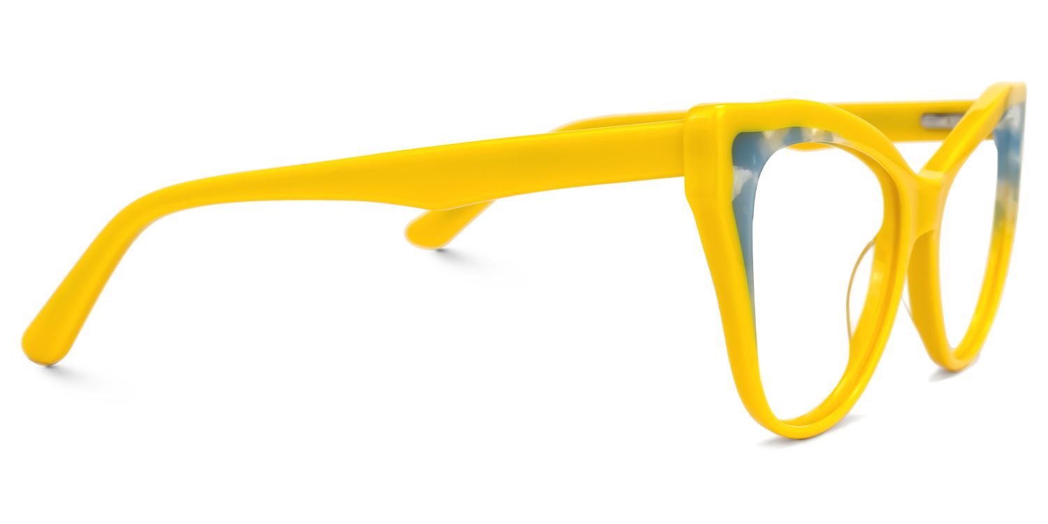 Cateye Molke Yellow Glasses deals -Zeelool Glasses2