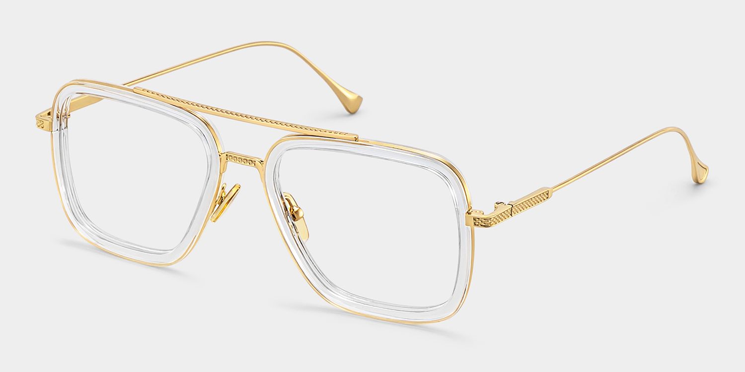 Gifford Aviator Clear Frame Glasses | ZEELOOL UK4