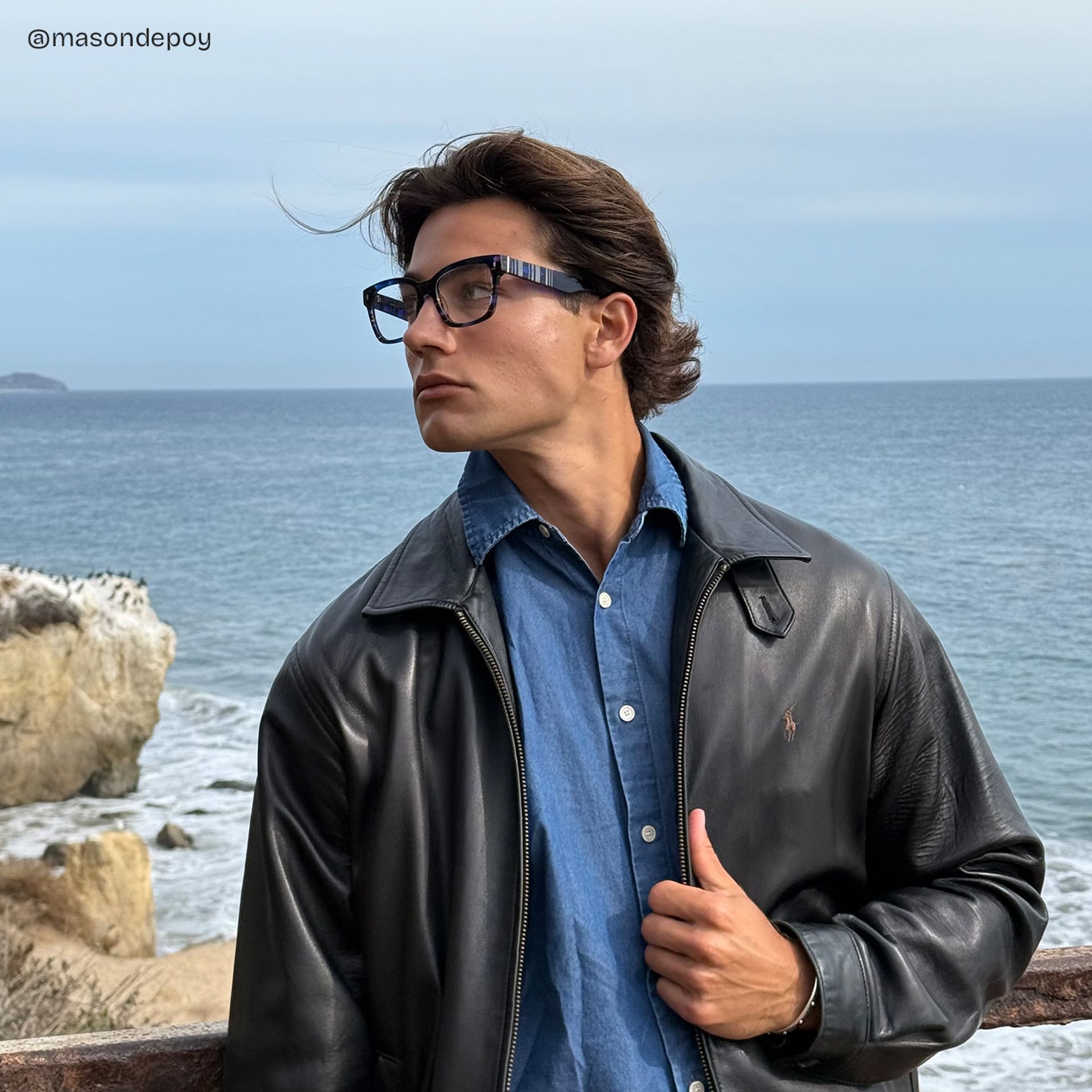 Pride blue square frame glasses Online | ZEELOOL7