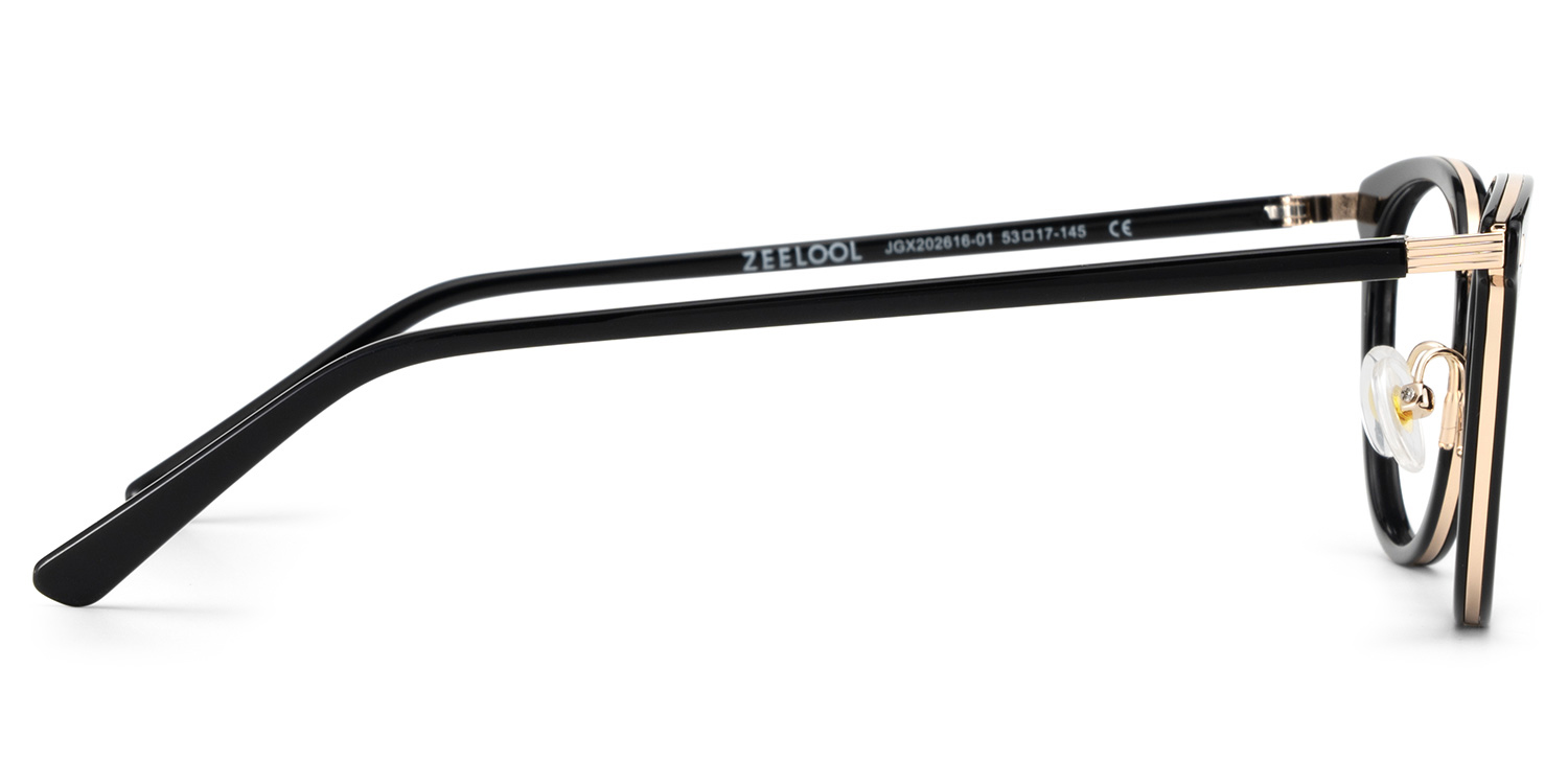 Caden Eyeglasses in Round Black Frame | ZEELOOL UK5