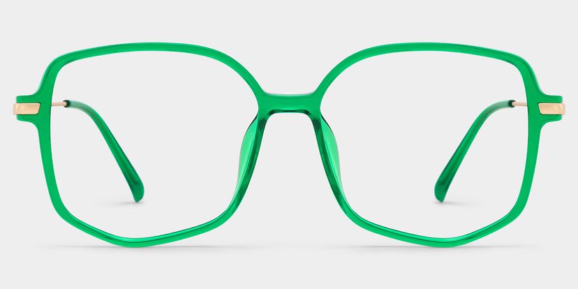 Payton Dark-Green Geometric Glasses