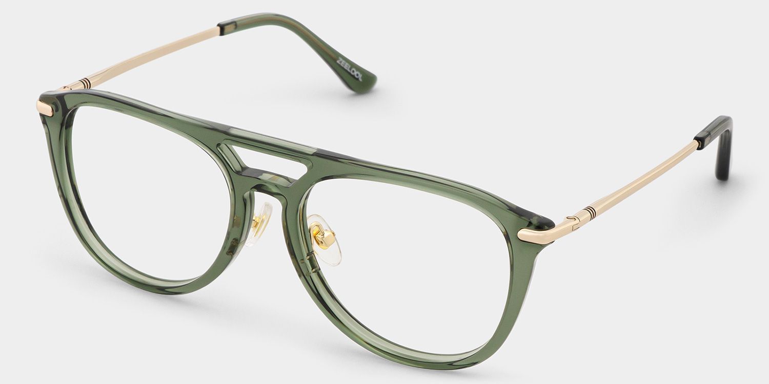 Isabelle Green Aviator Glasses | Nostalgic Campus Tone2