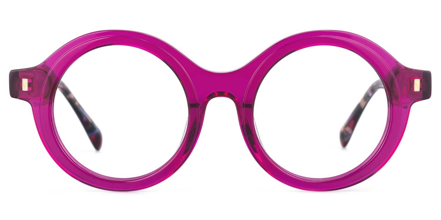 Round Henson Purple Glasses deals -Zeelool Glasses0
