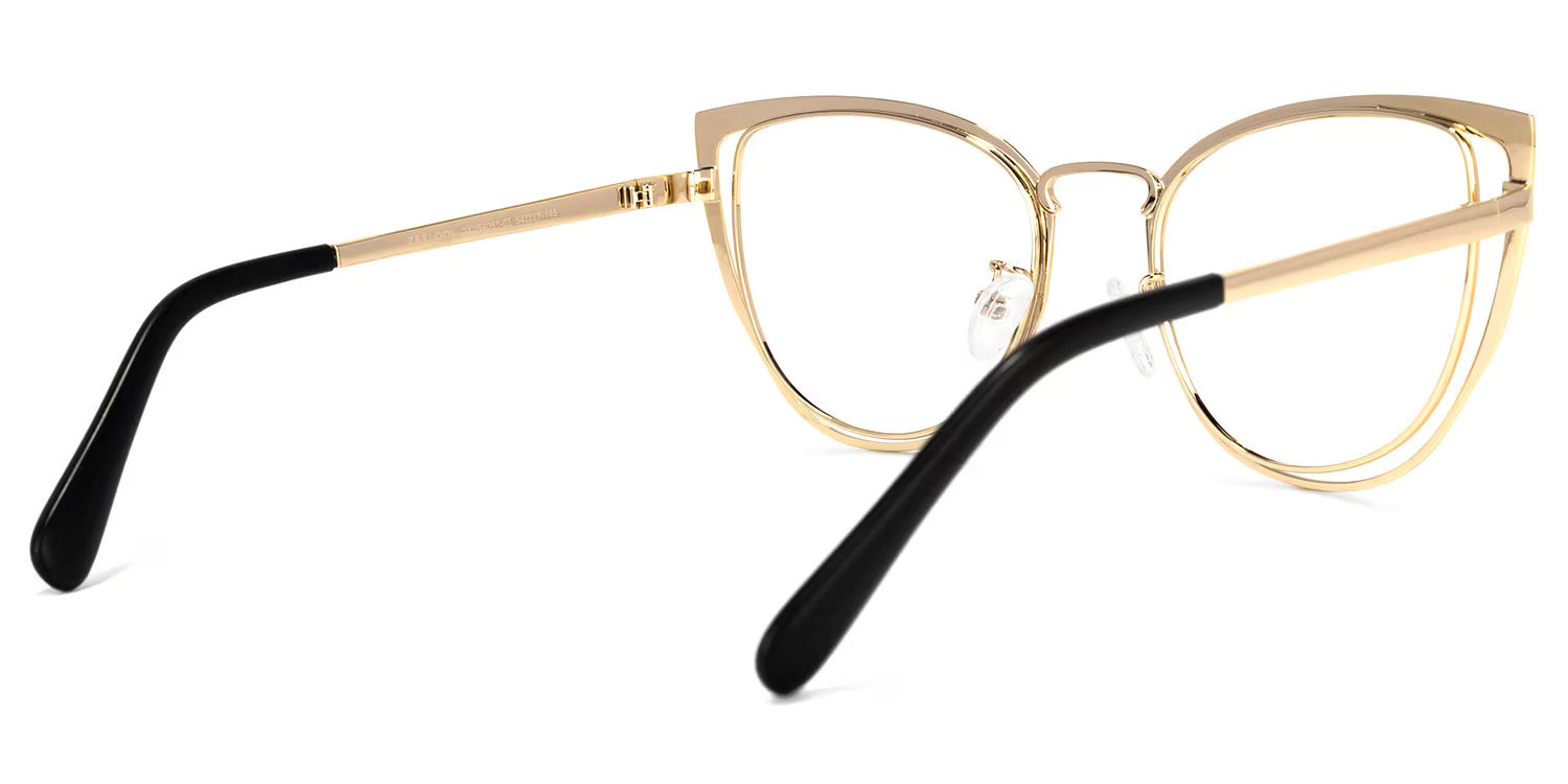 Harvey Cateye Eyeglasses with Black-Crystal Two-Tone Frame3