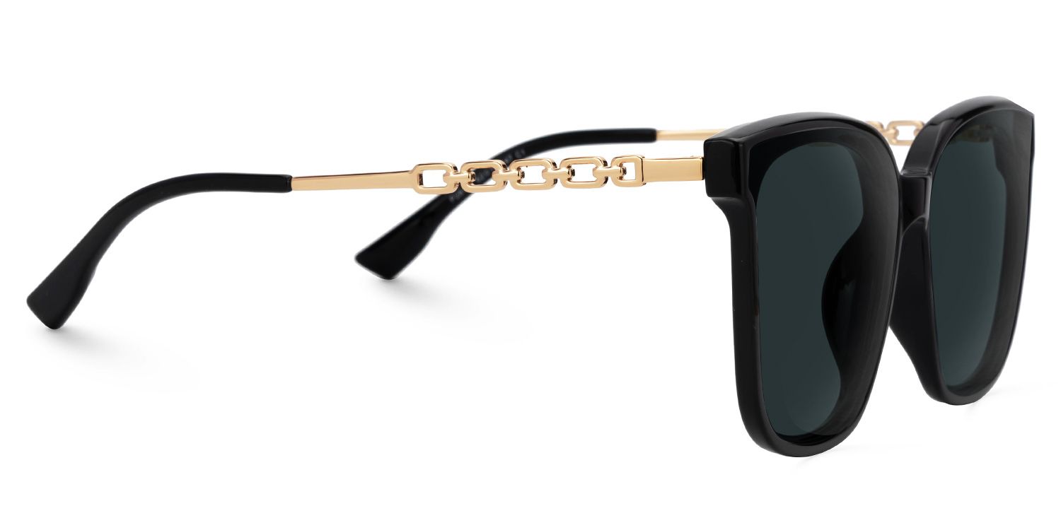 Tammie Square Black Full Rim Sunglasses | ZEELOOL UK2