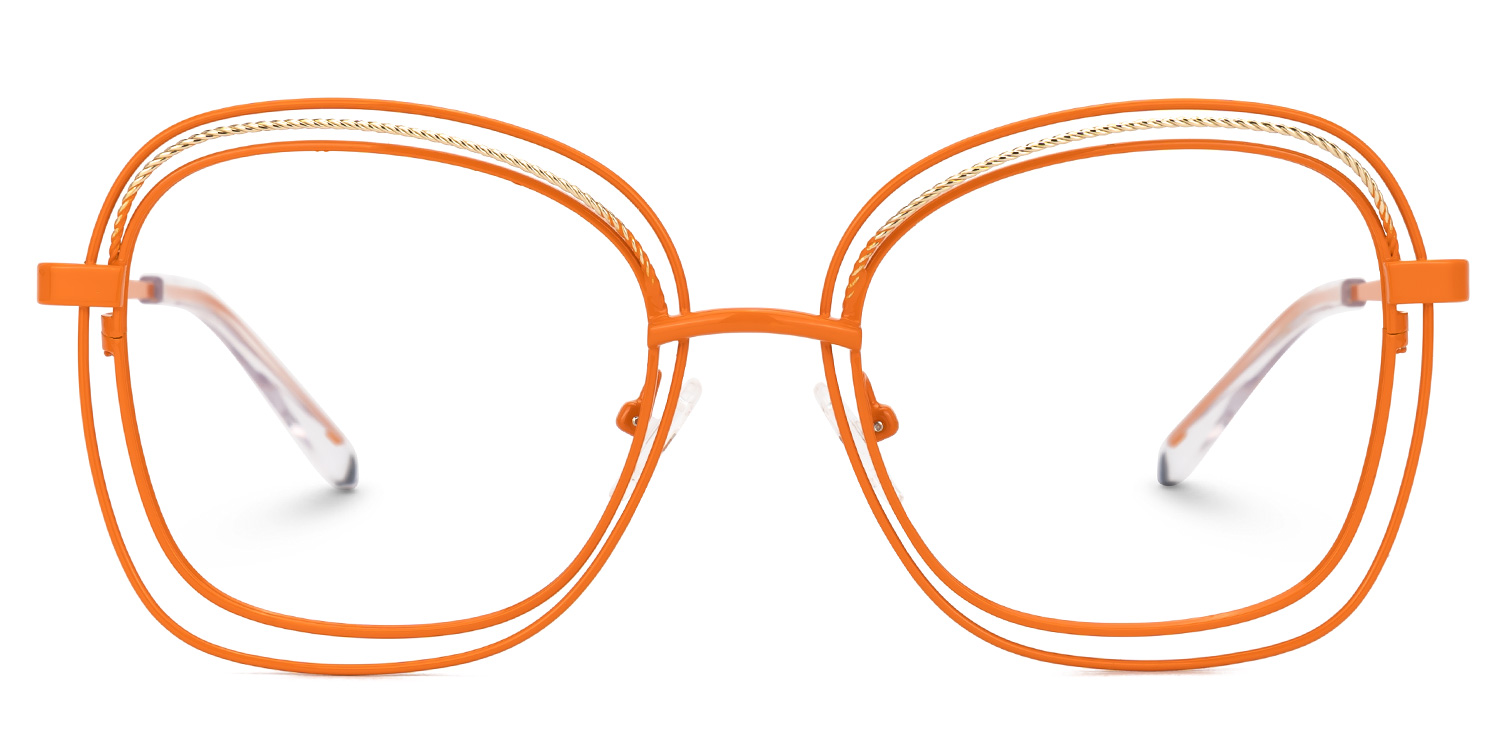 Dilcia Square Orange Glasses0