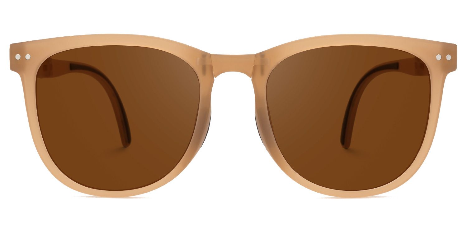 Lindzy Beige Frame Sunglasses with Square Style | ZEELOOL UK0
