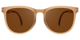 Lindzy Beige Square Sunglasses0
