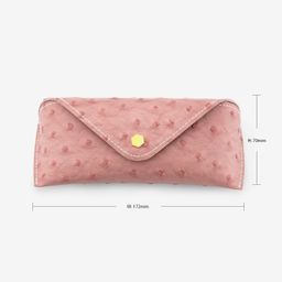 Ostrich Pattern Pink Eyeglasses Bag3