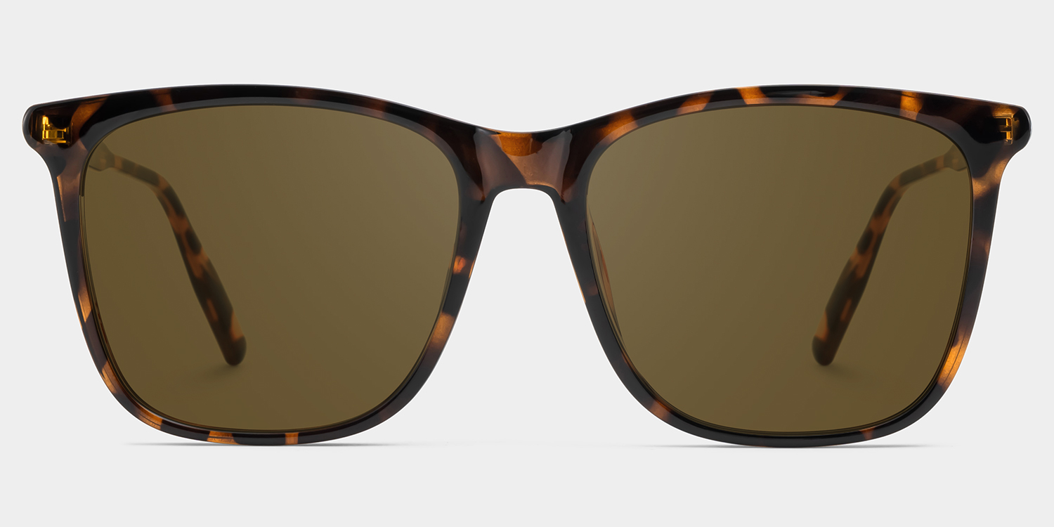 Malika Square Tortoise Polarized Sunglasses good-img