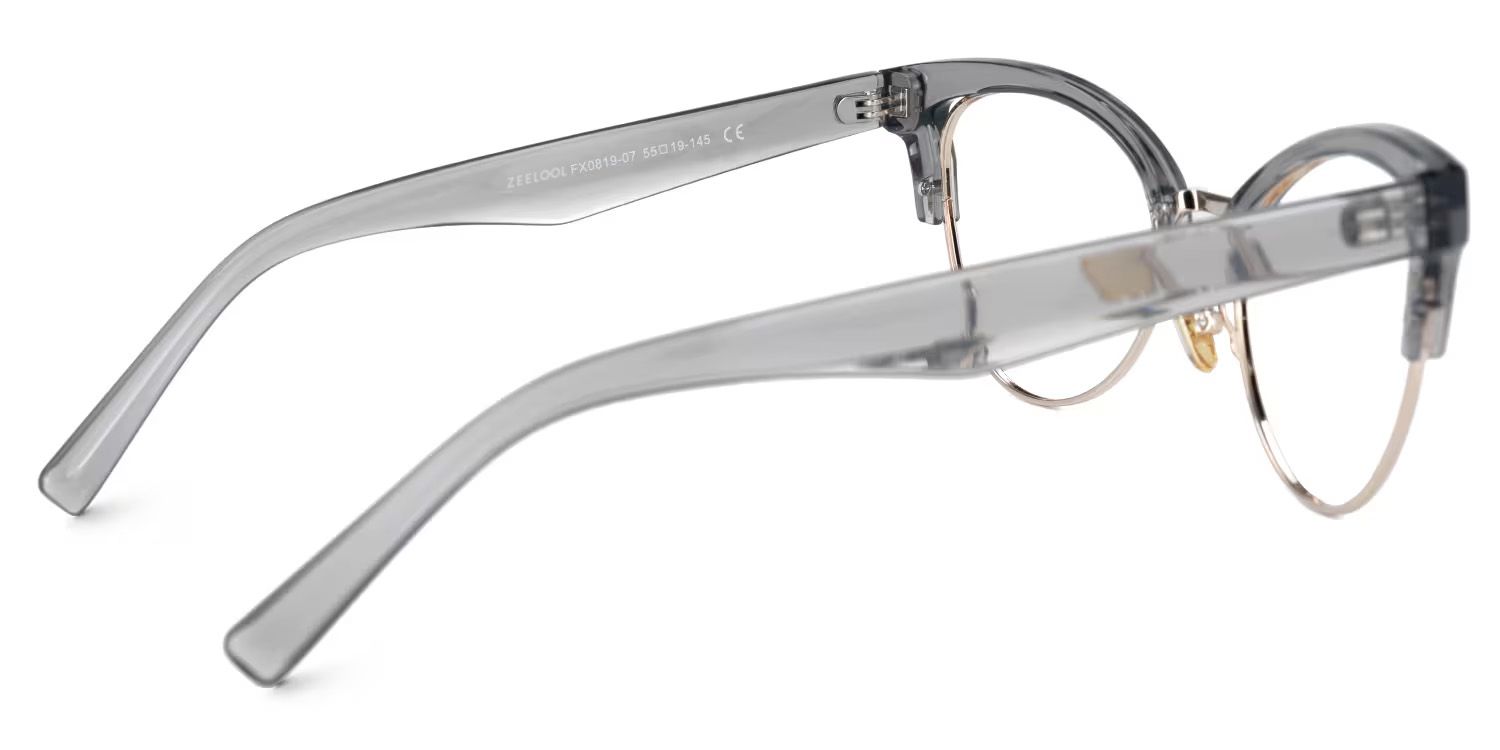 Charlene Browline Gray Eyeglasses and Cateye Frames3