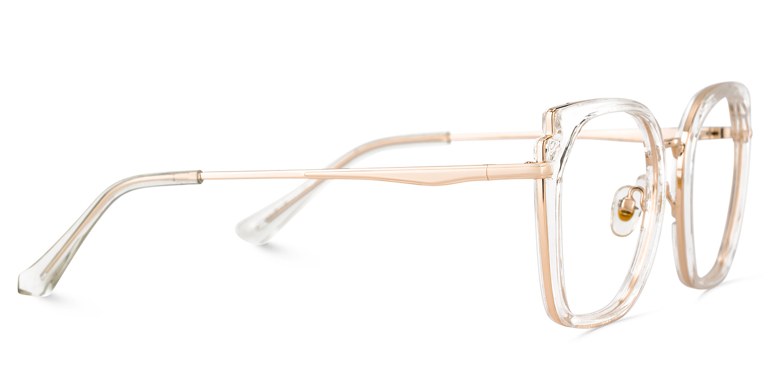 Crystal Metal Frame Glasses With Wide Size For Women3