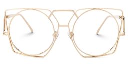 Ybarra Geometric Gold Glasses0