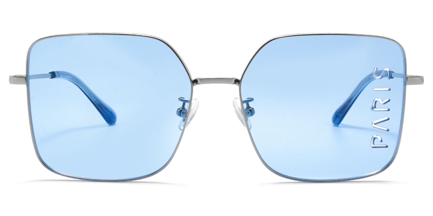 Millet Rectangle Blue Sunglasses for Women & Men | ZEELOOL UK0
