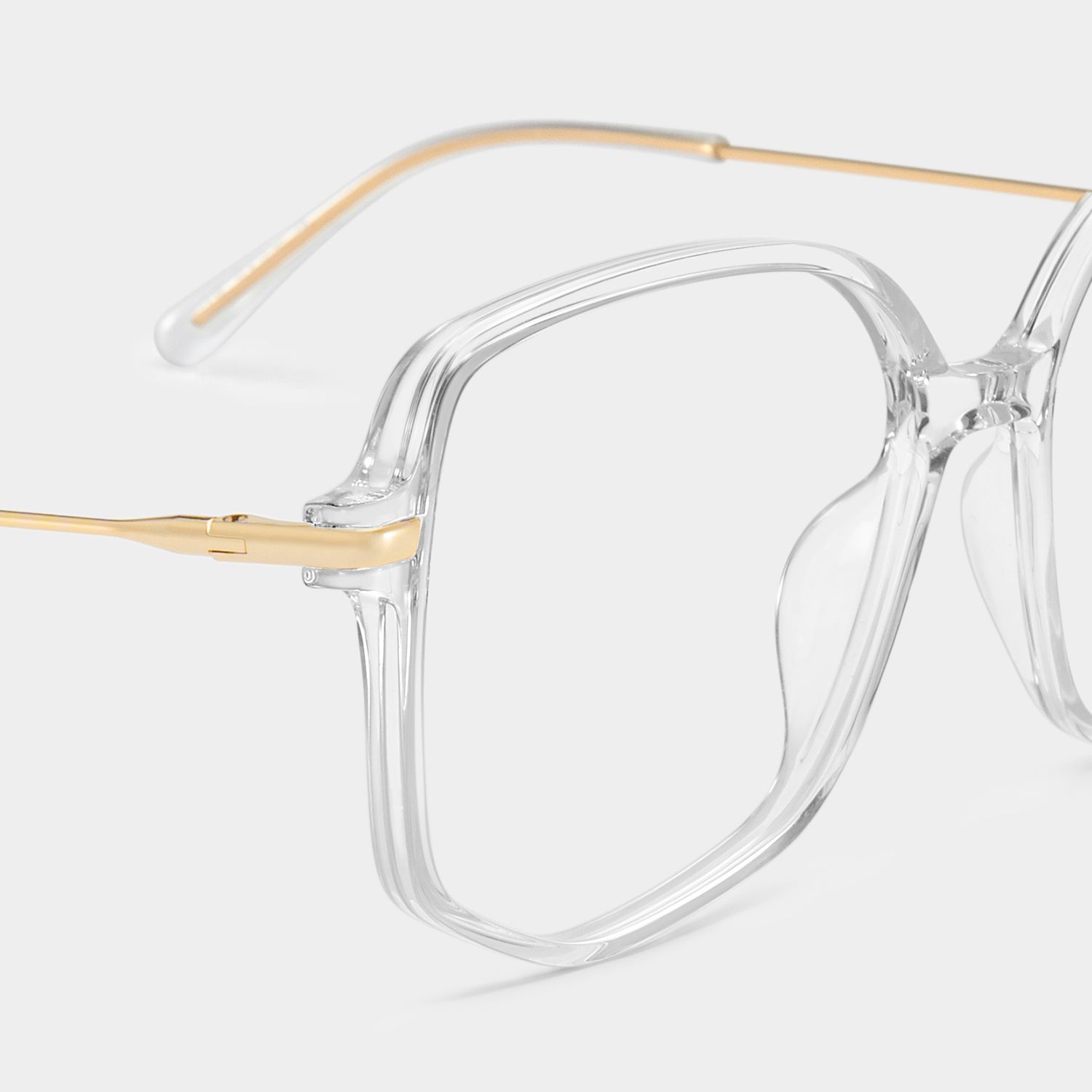 Payton Geometric Clear Eyeglasses | ZEELOOL UK4