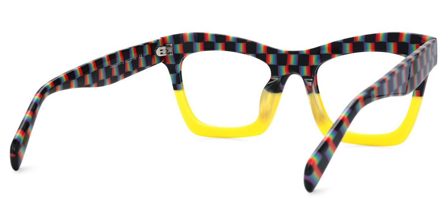 New Arrival Checkered and Yellow Color for Benitez Glasses | ZEELOOL UK3