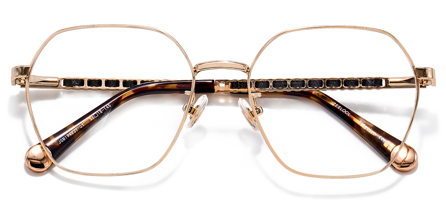 Dunbar Geometric Gold Glasses