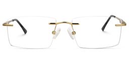 Cetina Rectangle Gold Glasses0