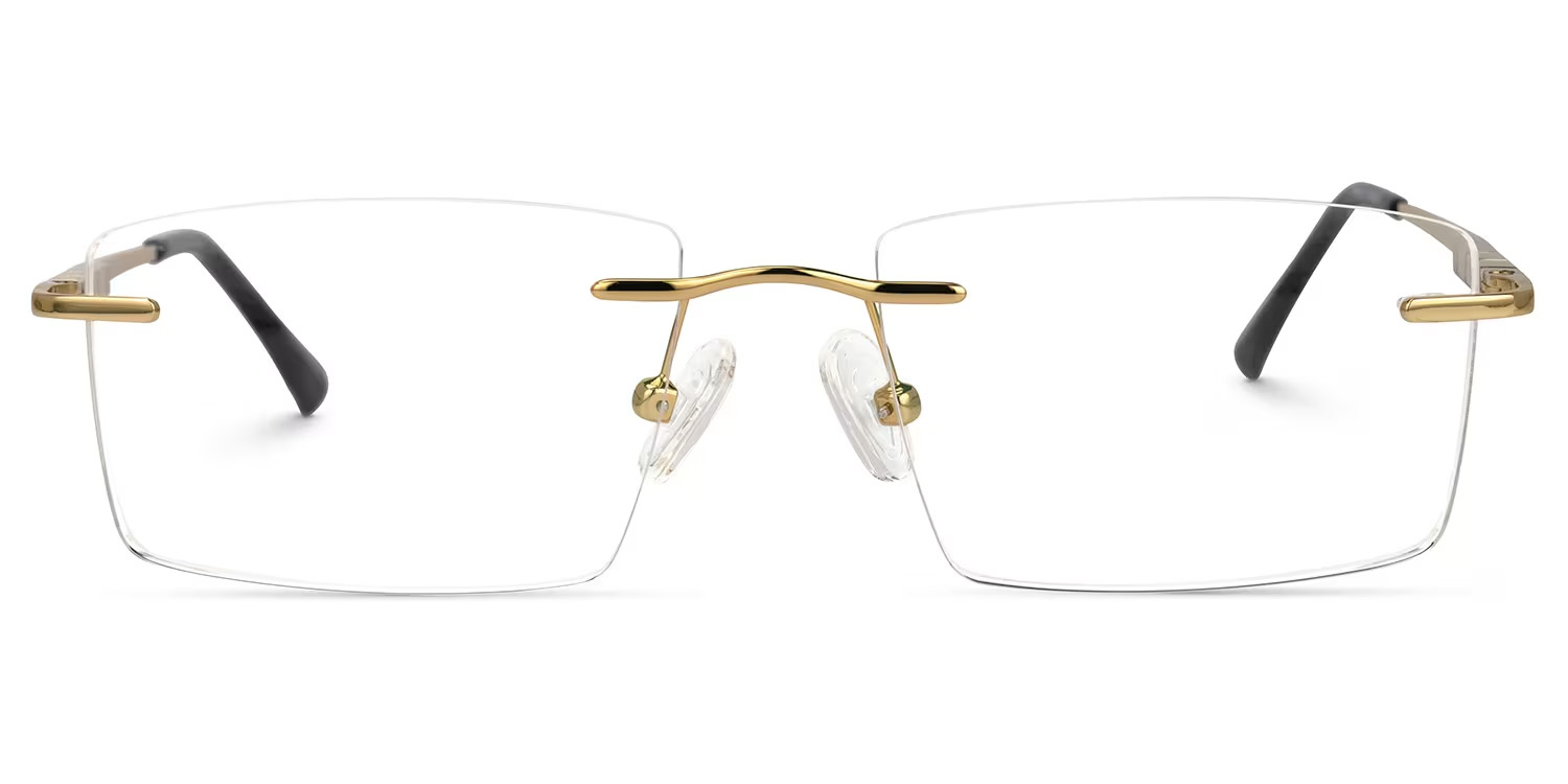 Cetina Rectangle Gold Glasses