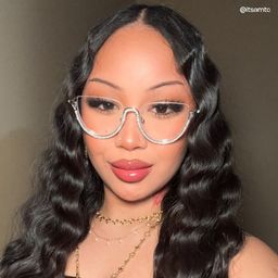 Sparkle Cateye Silver Glasses8