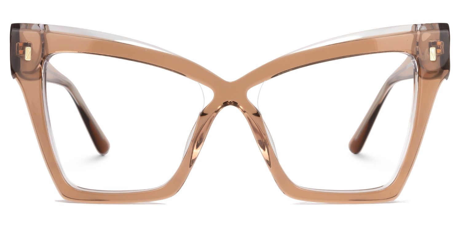 Midgett Cateye Beige Glasses | ZEELOOL UK0