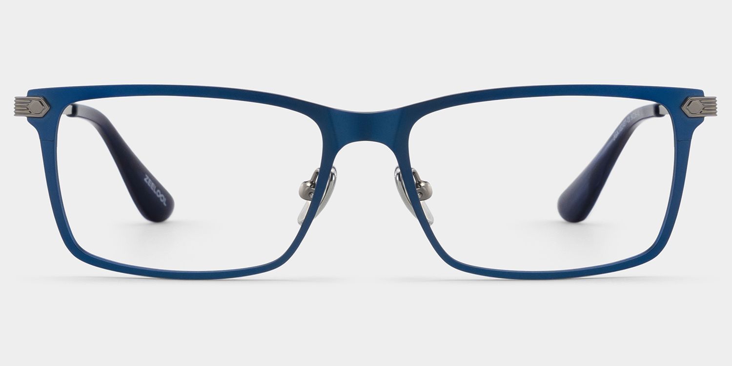 Alexander Blue Full Rim Rectangle Glasses for Men | ZEELOOL1
