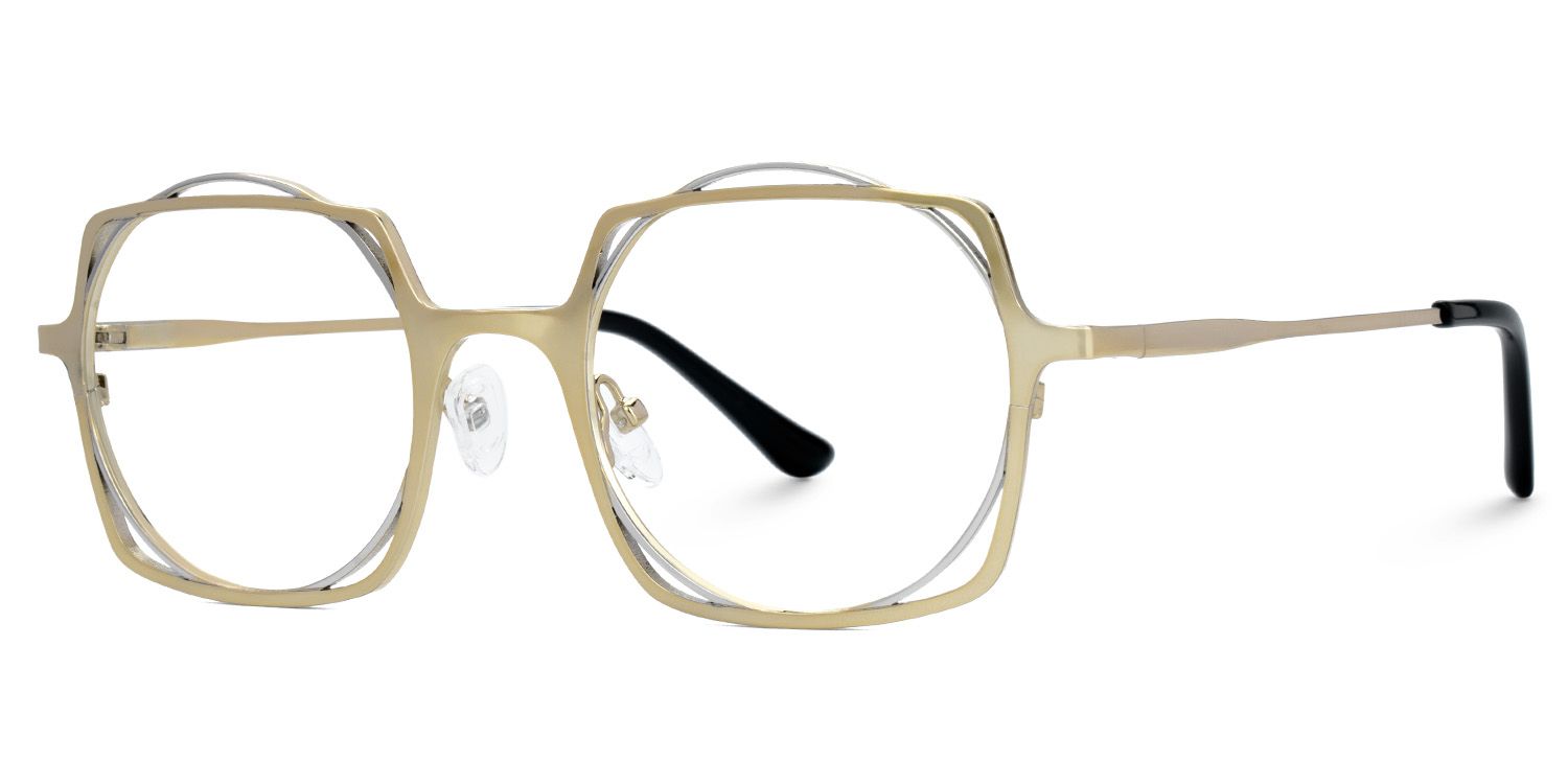 Modebe18k Gold Glasses in Square Full-Frame  | ZEELOOL UK1