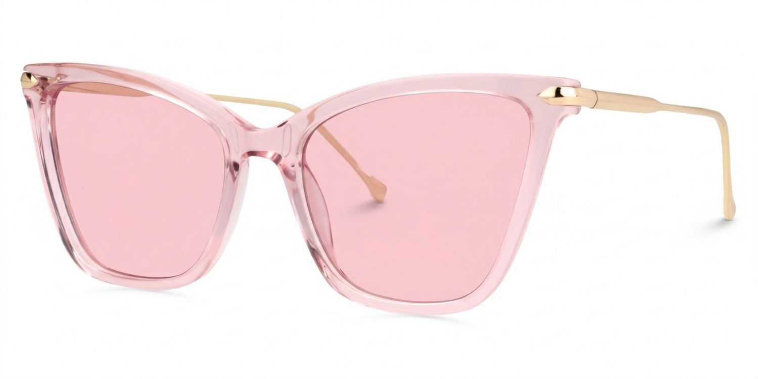 Hilary Butterfly Light Pink Transparent Eyeglasses1