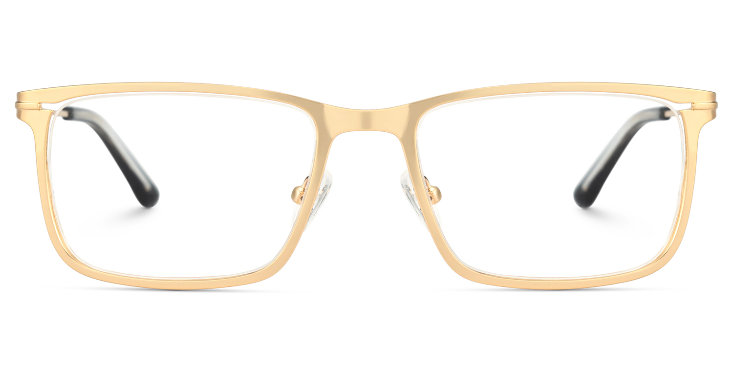 Gold Rectangle Frames With Adjustable Nose Pads1