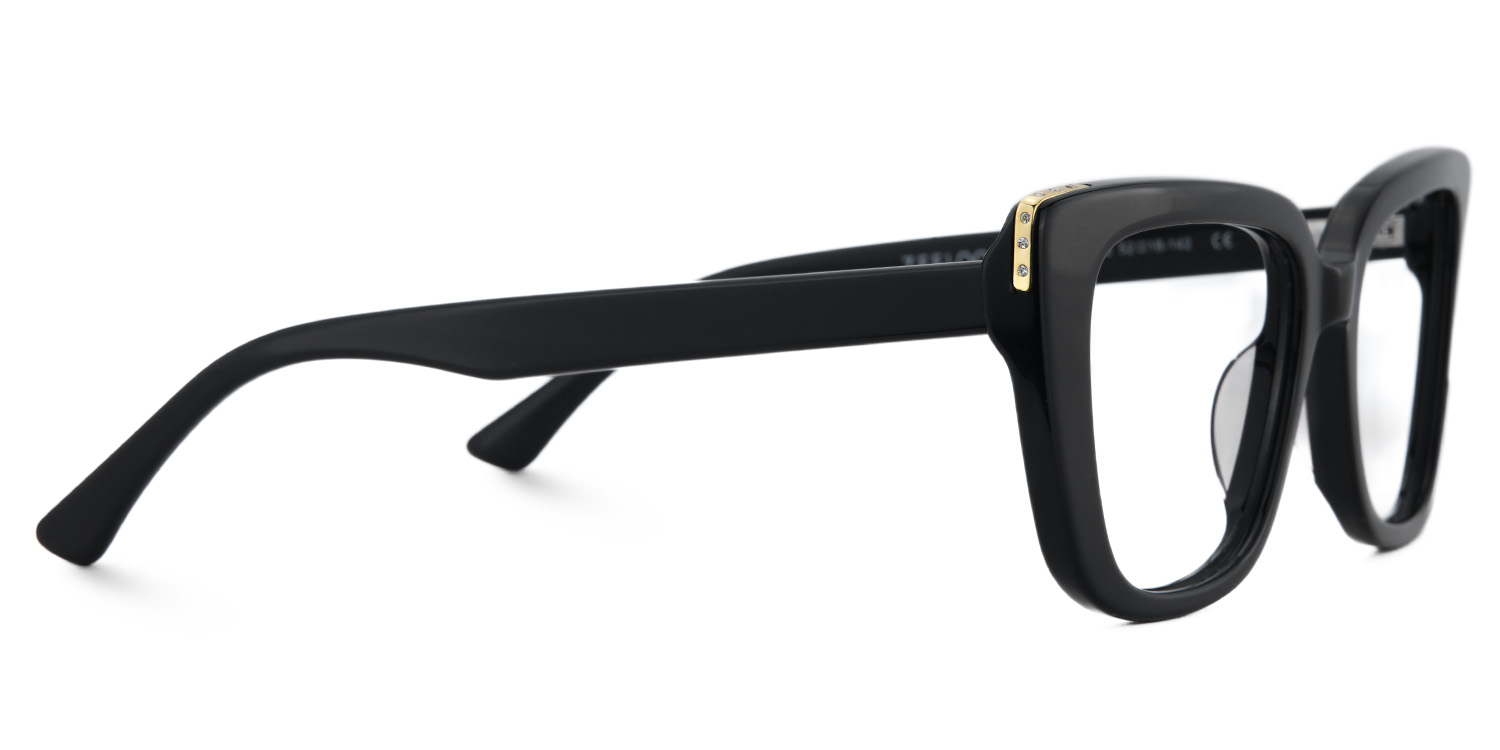 Lannez Rectangle Black Glasses4