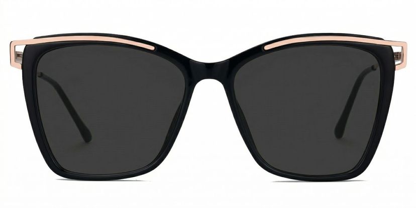 Krystle Black Square Sunglasses