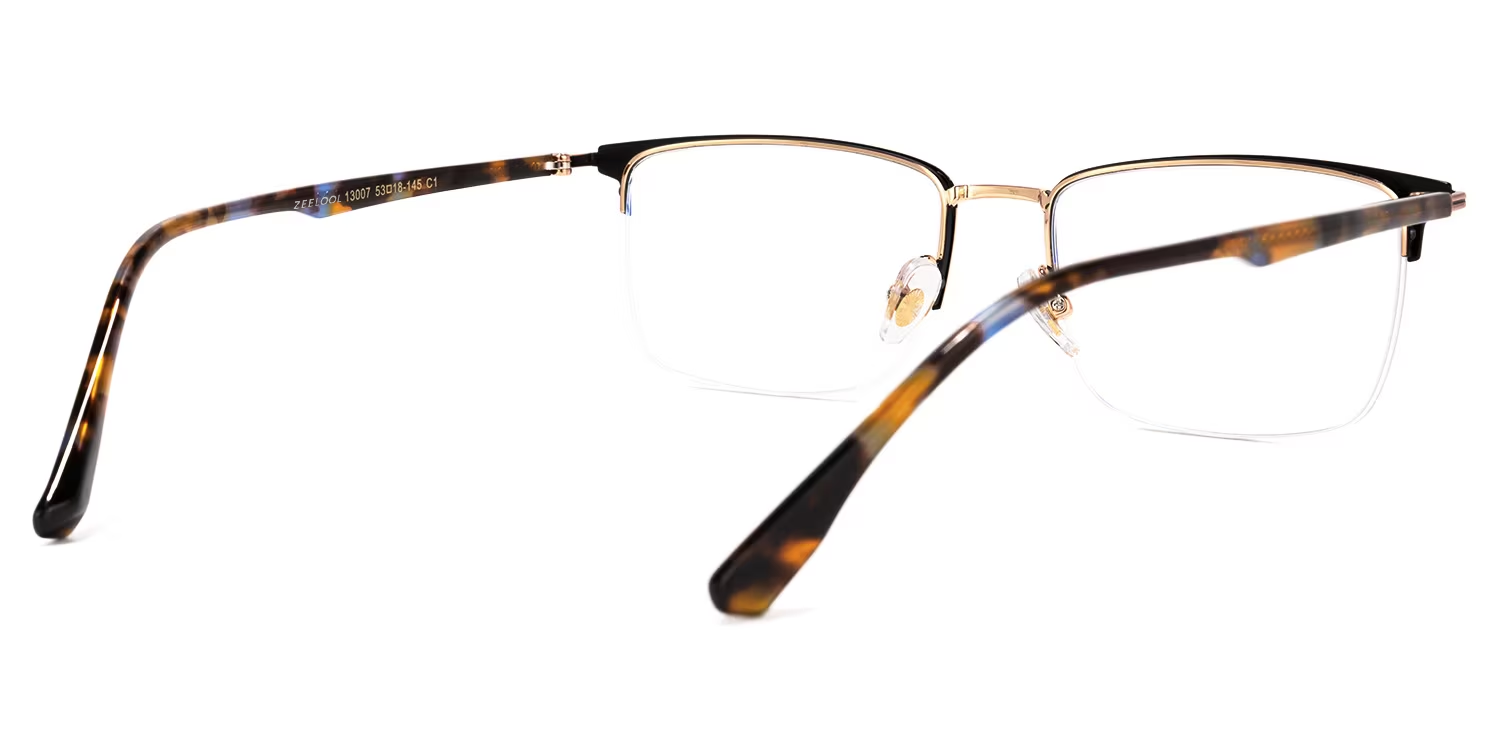 Simms Square Black Glasses | ZEELOOL UK3