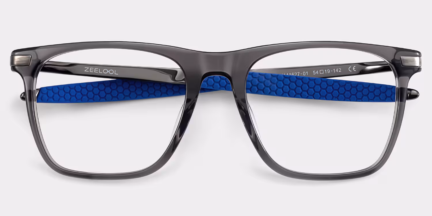 Stable Gray Frame Glasses with Rectangle Frame Online | ZEELOOL UK3