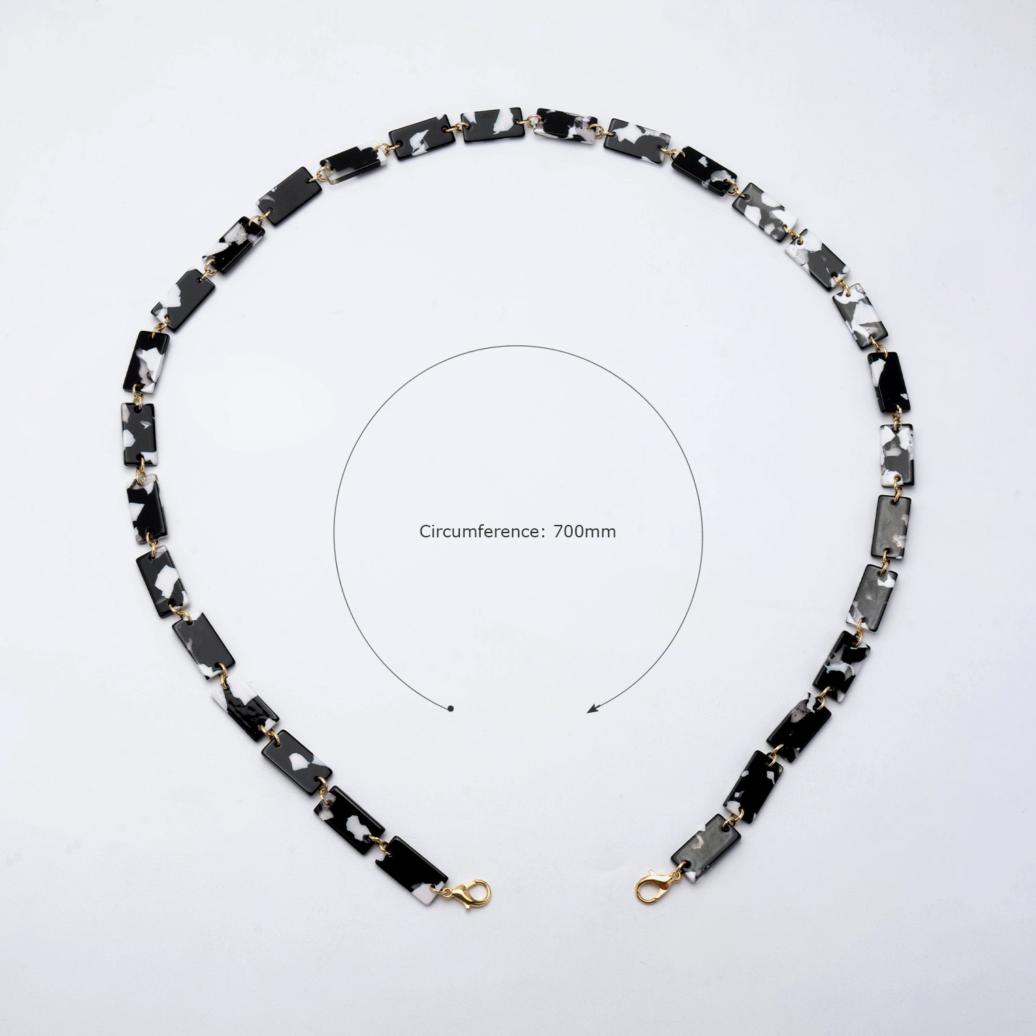 Marble Rectangle Lump Chains Accessories For Glasses2