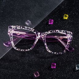 Carley Square Purple Glasses0