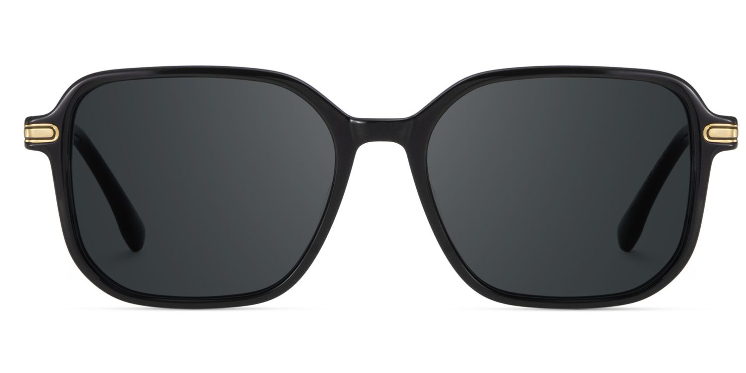 Jetson Rectangle Black Full Rim Sunglasses | ZEELOOL UK0