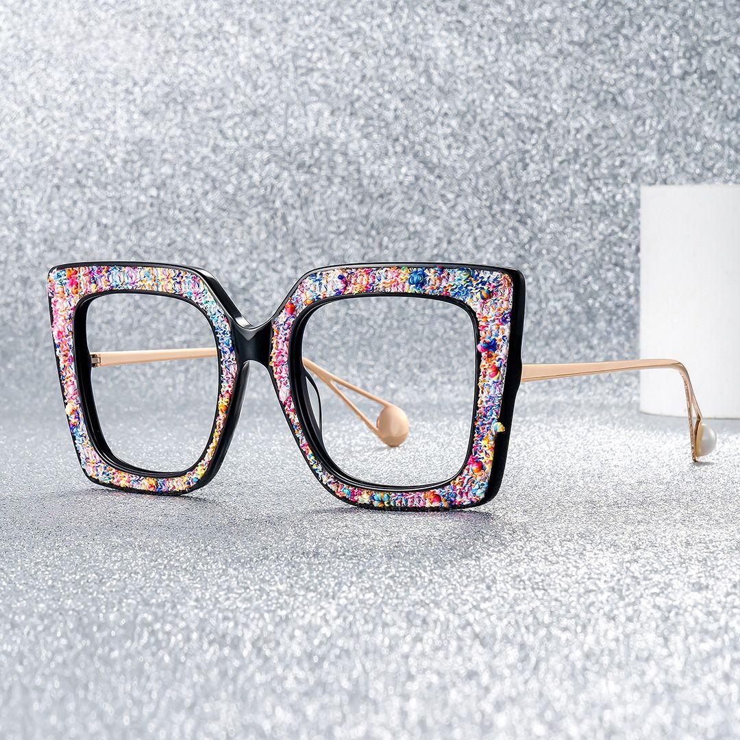 Latanya Denim Colorful Glasses Made From Jeans0
