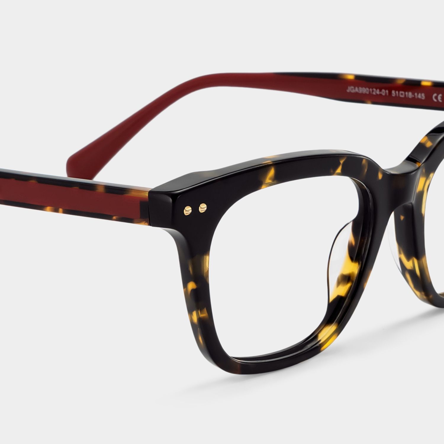 Angela Tortoise Rectangle Glasses | Retro Campus Essential4