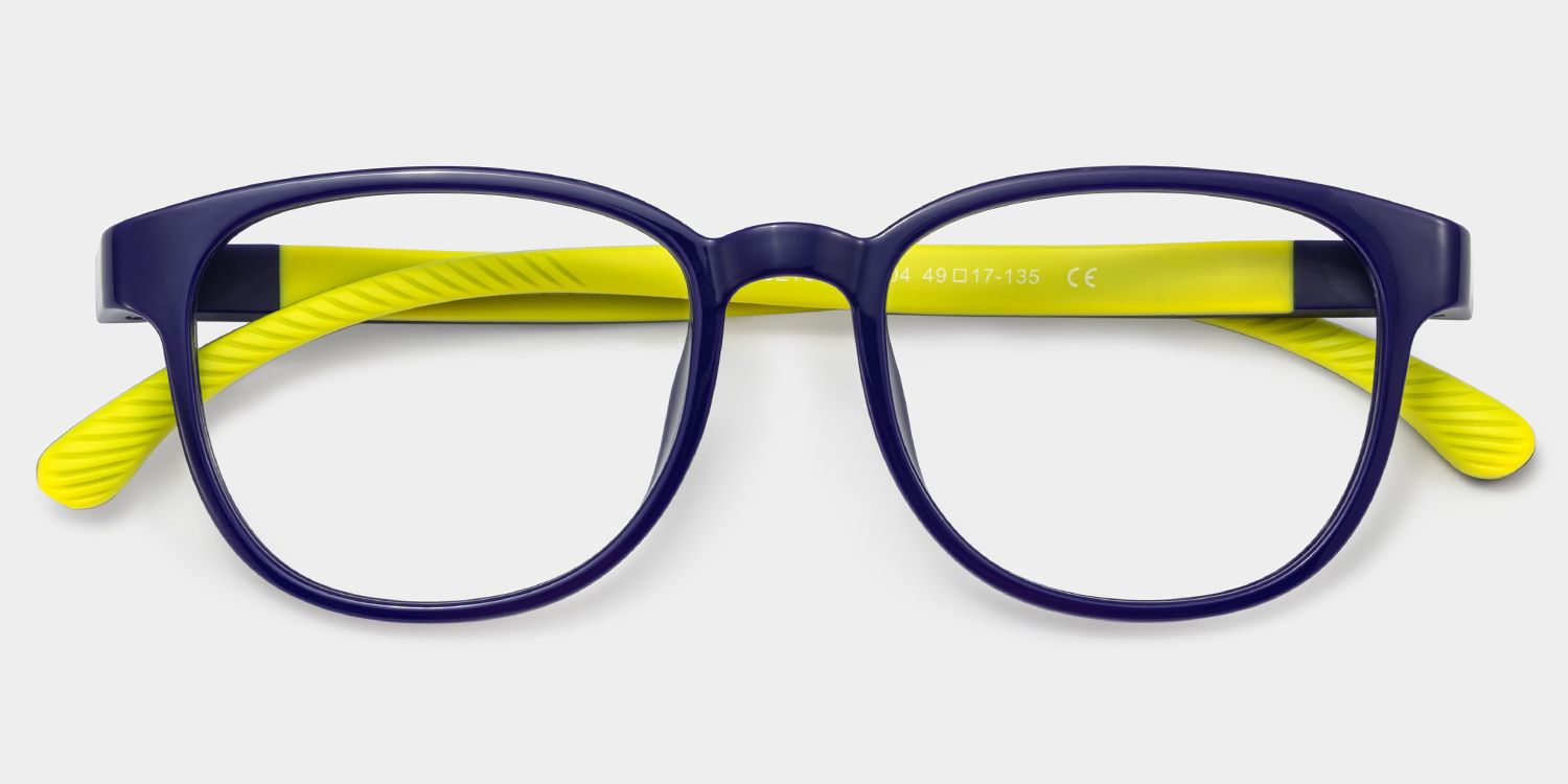 Dale Round Black Yellow Frame Eyeglasses for Pre-tweens1